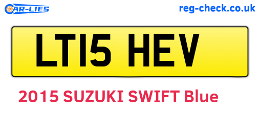 LT15HEV are the vehicle registration plates.