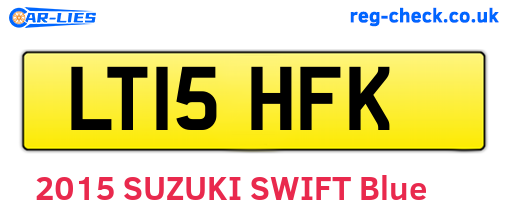 LT15HFK are the vehicle registration plates.