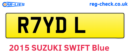 R7YDL are the vehicle registration plates.
