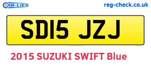 SD15JZJ are the vehicle registration plates.