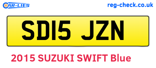 SD15JZN are the vehicle registration plates.
