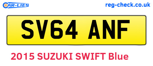 SV64ANF are the vehicle registration plates.