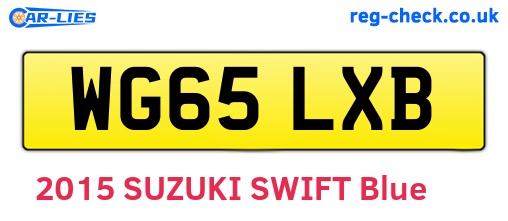 WG65LXB are the vehicle registration plates.