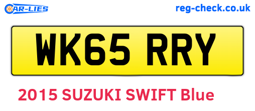 WK65RRY are the vehicle registration plates.
