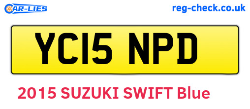 YC15NPD are the vehicle registration plates.