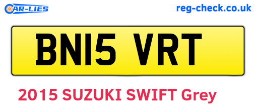 BN15VRT are the vehicle registration plates.