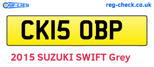 CK15OBP are the vehicle registration plates.