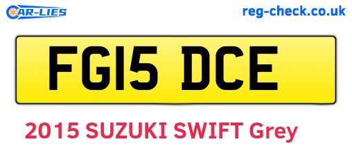 FG15DCE are the vehicle registration plates.