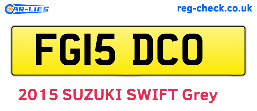 FG15DCO are the vehicle registration plates.