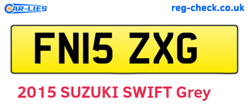 FN15ZXG are the vehicle registration plates.