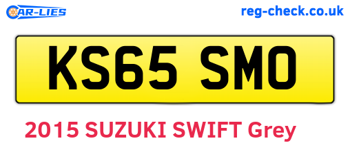 KS65SMO are the vehicle registration plates.