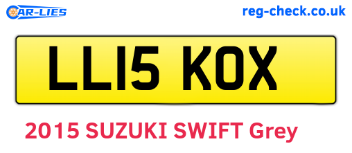LL15KOX are the vehicle registration plates.