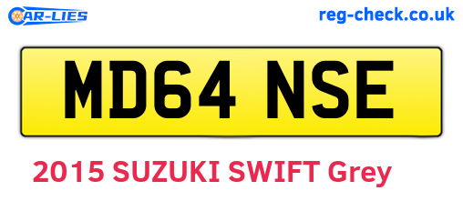MD64NSE are the vehicle registration plates.