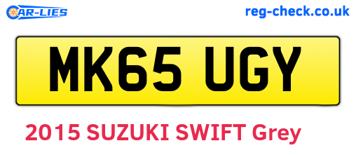 MK65UGY are the vehicle registration plates.