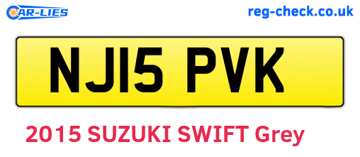NJ15PVK are the vehicle registration plates.