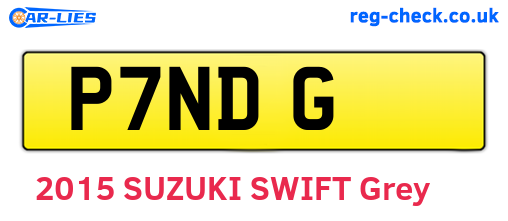 P7NDG are the vehicle registration plates.
