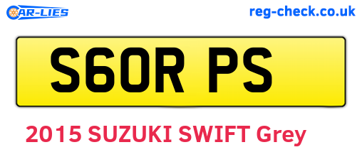 S60RPS are the vehicle registration plates.