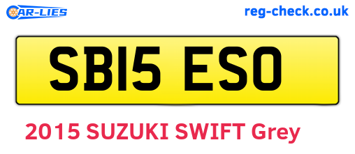 SB15ESO are the vehicle registration plates.