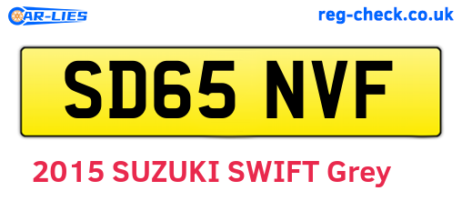 SD65NVF are the vehicle registration plates.