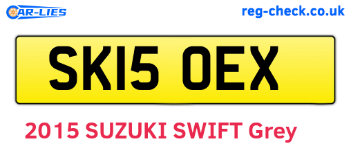SK15OEX are the vehicle registration plates.