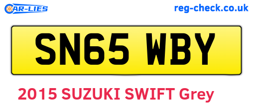SN65WBY are the vehicle registration plates.