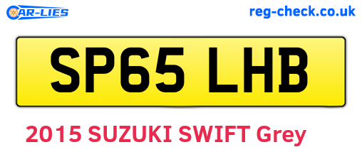 SP65LHB are the vehicle registration plates.