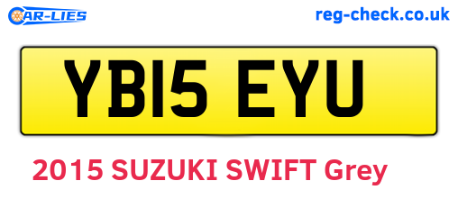 YB15EYU are the vehicle registration plates.