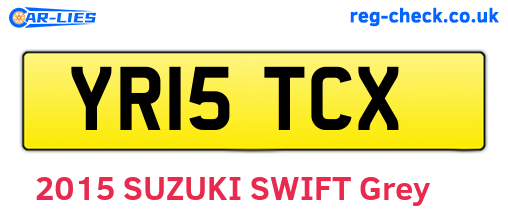 YR15TCX are the vehicle registration plates.