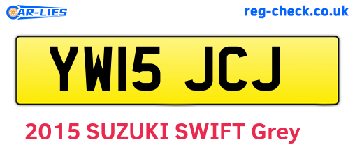 YW15JCJ are the vehicle registration plates.