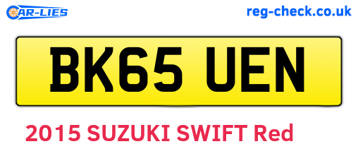 BK65UEN are the vehicle registration plates.