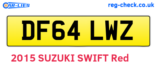 DF64LWZ are the vehicle registration plates.