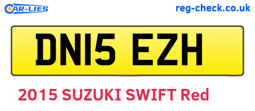 DN15EZH are the vehicle registration plates.