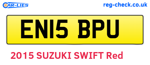 EN15BPU are the vehicle registration plates.