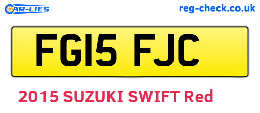 FG15FJC are the vehicle registration plates.