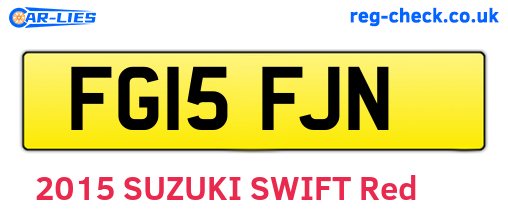 FG15FJN are the vehicle registration plates.