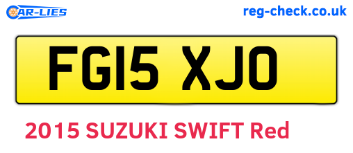 FG15XJO are the vehicle registration plates.