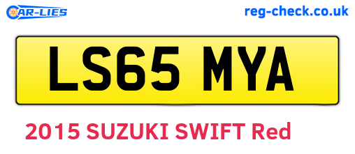 LS65MYA are the vehicle registration plates.