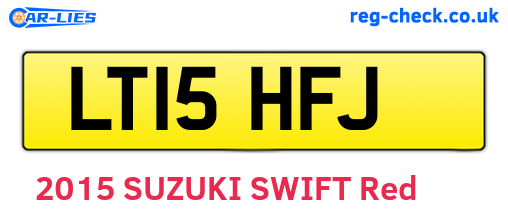 LT15HFJ are the vehicle registration plates.