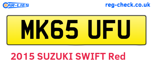 MK65UFU are the vehicle registration plates.