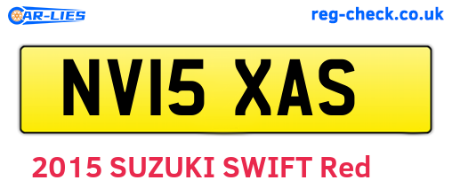 NV15XAS are the vehicle registration plates.