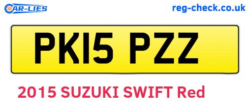 PK15PZZ are the vehicle registration plates.