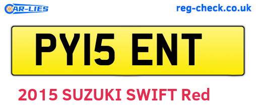 PY15ENT are the vehicle registration plates.