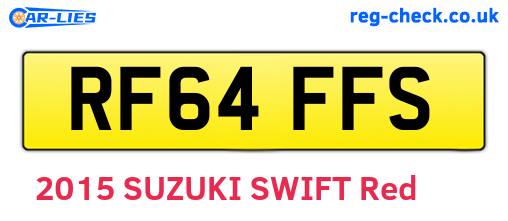RF64FFS are the vehicle registration plates.