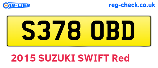 S378OBD are the vehicle registration plates.