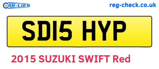 SD15HYP are the vehicle registration plates.