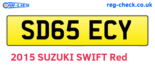 SD65ECY are the vehicle registration plates.