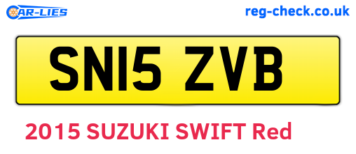 SN15ZVB are the vehicle registration plates.