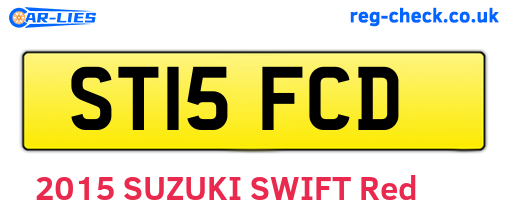 ST15FCD are the vehicle registration plates.