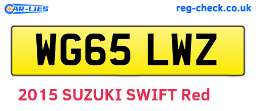WG65LWZ are the vehicle registration plates.