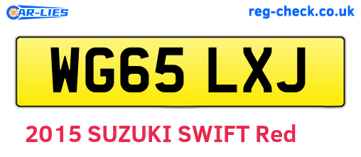 WG65LXJ are the vehicle registration plates.